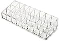 GADE 24 Compartment Clear Acrylic Brush Compacts Eye Shadows Lipsticks Nail Polish Holder (Transparent)
