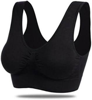 Davidlove Womens Seamless Sport Bras Running Yoga Vest Stretch Shapewear (Black)