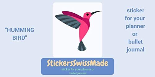 HUMMINGBIRD | small multicolored animal icon | sticker for your planner or bullet journal