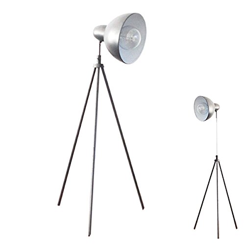 Preisvergleich Produktbild Studiolampe Stehlampe Tripod Retro Style Metall Anthrazit 40W höhenverstellbar E27
