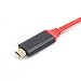 Produktbild GoGu Fall USB C 3.1 Typ C (USB-C) Zu UHD HDTV HDMI AV Kabel Audio Vedio Kabel Adapter Mit Ladefunktion 2M (6.6ft) (Color : Red)