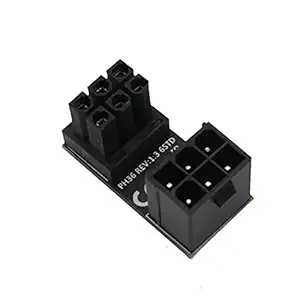 ATX 6 U Turn 180 Degree Angle Connector Power Adapter d for Desktop Graphics Card Works with The PCB d Without Gap -MAYIS