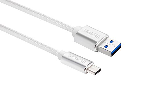 iHarbort USB 3.1 Type C USB-C Typ C auf USB 3.0-Kabel Datenkabel für die neue MacBook, OnePlus 2, Nexus 5X, Nexus 6P, Chromebook Pixel, Nokia N1 Tablet und andere USB-Typ-C-Gerät, Silber - 2