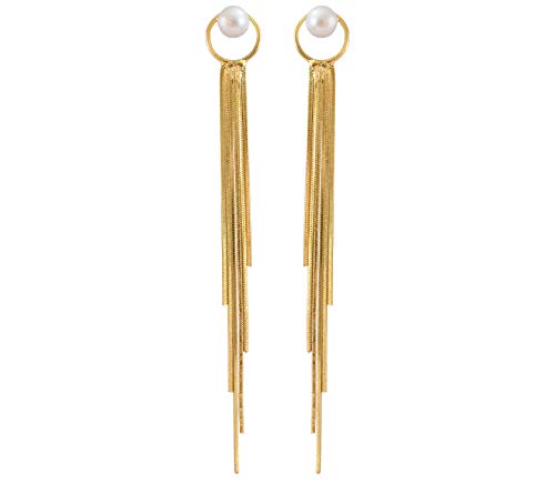 Contemporary Gold Dangler Drop Earrings For Girls And Women - 490