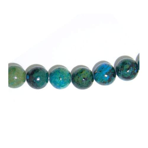 Filo 45+ Blu/Verde Crisocolla 8mm Tondo Perline GS5758-3 (Charming Beads)