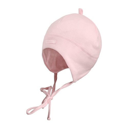 Maximo Baby-Girls Baby Hat with Strings Plain Hat, Pink (Light Rose), 3-6 Months (Manufacturer Size:43)