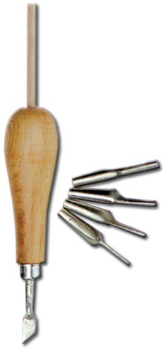 Inovart Lino Cutter Set With Wood Handle And 5 Cutters