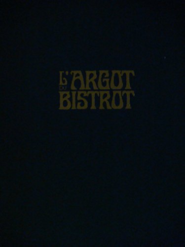 couverture de : ARGOT DU BISTROT (L')