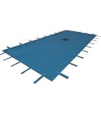 TERRE JARDIN Bâche Hivernage Piscine 10,5 X 5,5 M – Protection Rectangulaire 10x5 M – 140 G/m² Polyéthylène Tressé – Œillets + Pattes D'Attache