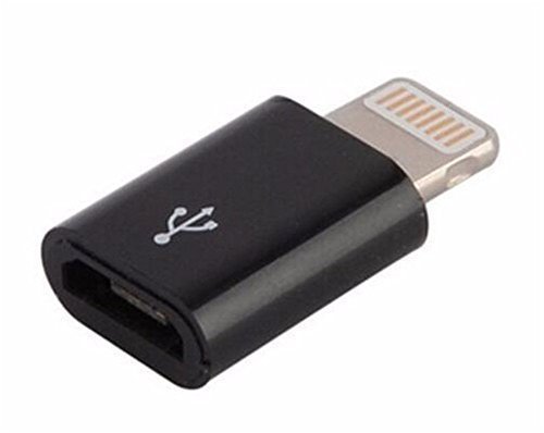 MXTBY 1x Negro Mini 8 Pin Al Adaptador Del Convertidor Del Cargador Micro USB Para El iPhone 5 5S 6S 6 6plus