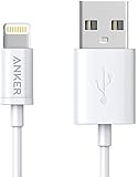 iPhone Charger, Anker Lightning to USB iPhone Cable 3ft / 0.9m High Life Span Cable with Compact Connector Head for iPhone 7/ 6s / 6splus / 6 / 6 Plus / SE / 5s / 5c / 5, iPad / Air / Air2 / mini / mini2 / mini3, iPad 4th gen, iPod touch 5th gen, and iPod nano 7th gen (White)