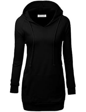 BAISHENGGT Damen Langarmshirt Kapuzenpullover Shirt Sweatjacke Hoody Tunika Pulli