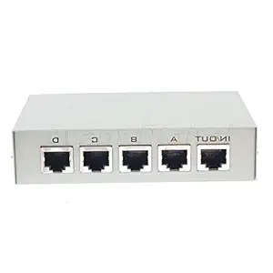 Generic 1 in 4 out or 4 in 1 out 8P8C 4 Port RJ45 Manual Sharing Switch Box MT-RJ45-4