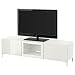 Produktbild IKEA BESTA - TV-Bank mit Schubladen und Tür Weiß / selsviken Hochglanz / weiß Klarglas