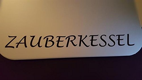 Gleitbrett Alu eloxiert mit Schriftzug ZAUBERKESSEL geeignet für den Thermomix TM31/TM5 - 3