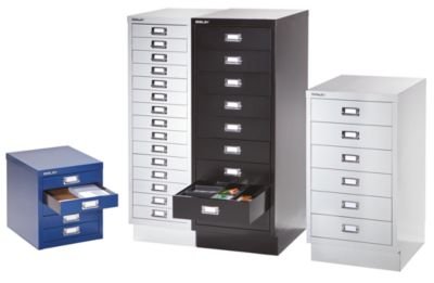 Bisley Schubladenschrank – 15 Schubladen für Format DIN A4 tiefschwarz – Schrank Schubladenschrank Wandschrank Wandschränke Büroschrank - 2