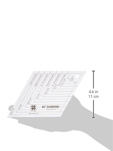Simplicity EZ Quilt-Schablone aus Plexiglas, diamantförmig, 60-Grad-Winkel - 2