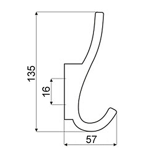 SO-TECH® Kleiderhaken Nina Chrom poliert Garderobenhaken Mantelhaken Huthaken - 4