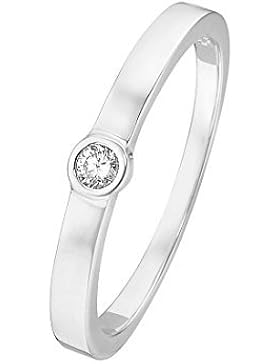 CHRIST Silver Diamonds Damen-Ring 925er Silber ca. 0,06 ct. (silber)