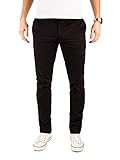 Bund mit Zipfly Yazubi Chino Herrenhosen schwarz - Dustin by Yzb Jeans Schwarze Hose - Business Hosen Chinohose Maenner Stretch, Schwarz (Black 4R194008), W29/L30