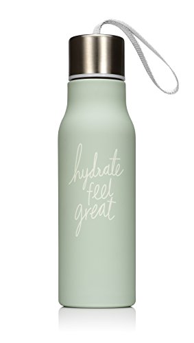 NPW l&rsquoacqua e Le Bevande, Borraccia Disegnata da We Live Like This, Mint Green, 7 x 7 x 24.3 cm