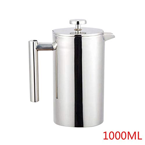 Preisvergleich Produktbild Bodbii Französisch Presse Kaffeemaschine Doppelschalig Edelstahl Kaffeebereiter isolierter Kaffee Tee-Maschine Filtertopf
