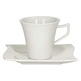 design kaffeetassen set 2-tlg. Set Harmony: 1 Kaffeetasse, 200 ml (20 cl) + Untertasse, 15 x 12.5 x 1.5 cm, Geschirrset