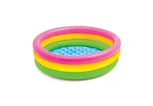 G.FIDEL Inflatable Kid Swimming Pool Bath tub, Water Pool for Kids (Multicolor) (4 feet)