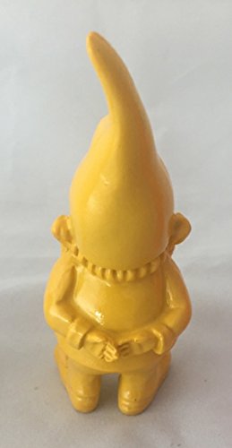 Gartenzwerg Troll Gnom in leuchtender Farbe • je 10 cm hoch • 4 Farbvarianten zur A u s w a h l • Gartenfigur Gartendekoration • Geschenkidee · Dekoration für Garten, Balkon,Terasse, Blumentopf (Auswahl Gartenzwerg Farbe GELB) - 4