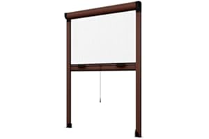 GENERICO Zanzariera a Rullo Riducibile Verticale fai da te in kit Vari Colori e Misure Disponibili (60 x 150, Marrone)