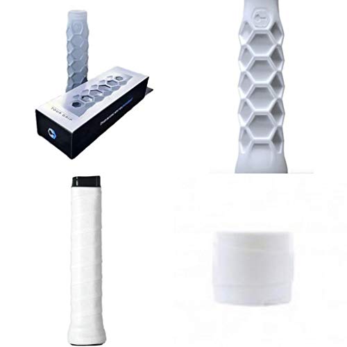 ZRZ Pack Grip Padel HESACORE Tour Grip + 1und overgrip Wilson Pro Confort Liso Blanco Maxima Calidad