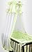 Canopy/Drape Net + Holder Fits Swinging Crib /Cradle / Moses Basket - On Ladders Green