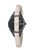 Calvin Klein Damen Analog Quarz Uhr mit Leder Armband K8P237X1