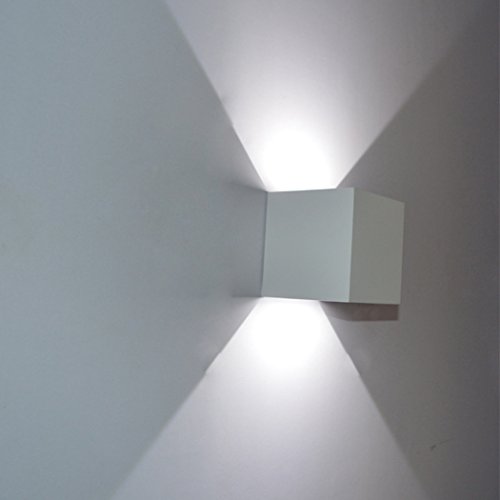 PHOEWON Einstellbar 7W Led Innen Außen Badezimmer Wandleuchte / Wandstrahler / Wandlampe / Wandbeleuchtung, Aluminium Wasserdicht Wandmontage Wandleuchte für Wohnzimmer, Schlafzimmer, Bad, Flur, Balkon, Treppen, Pfad, Terrasse - 2