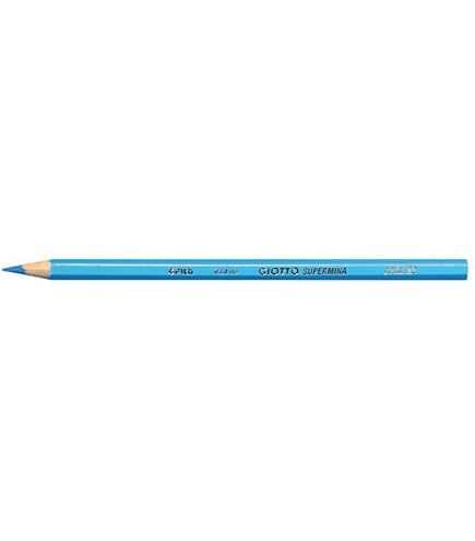 GIOTTO SUPERMINA Buntstifte – 12er Pack, Farbe Blu Oltremare, 3,8 Mm Dicke Mine, Hexagonale Form