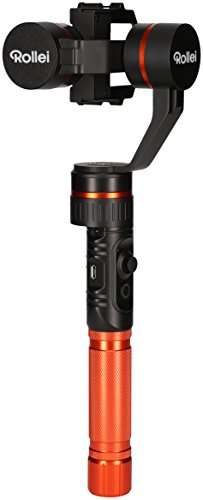 Rollei Profi Actioncam Gimbal - 3-Achsen Schwebestativ (Stabilisator/Steadycam) fÃ¼r Actioncams, inkl. App fÃ¼r Fernsteuerung, passend fÃ¼r Rollei Actioncams und GoPro Hero 6 / 5 / 4 und 3 sowie weitere Actioncams - Schwarz/Orange