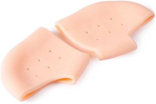 Cracked Heels Relief Protective Silicone Gel Sleeves for Heel Pain or Plantar Fasciitis, Bruised Foot, Softens Sore Dry Heels Relieves Pain of Sore Feet