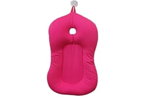 belupai Baby Bad Pad Neugeborenen Faltbare Badekissen Stuhl Regal Badewanne Sitz Infant Unterstützung Kissen Mat(Rose rot)