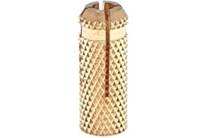 KEPLE M10 Lot de 10 Pièces Chevilles d'Ancrage Fixation en Laiton Drop in Anchors Brass Wall Anchor pour l'Ancrage Dans les Briques de Maçonnerie en Béton, les Pierres Dures Naturelles