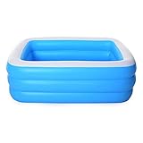 Inflado y desinflado rápido: 6 válvulas en 3 cámaras de aire separadas le permiten inflar la piscina de los niños en solo 10 minutos con una bomba eléctrica en solo 3 minutos o con una bomba de mano o pie