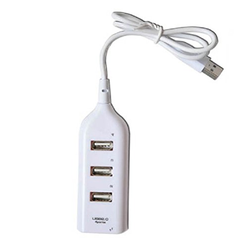 Ularma 4-Port Hub USB 2.0 Hi-Speed Splitter Adapter für PC Computer,(weiß) - 2