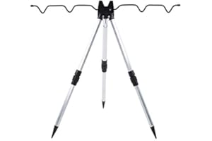 SUNGOOYUE Support de Trépied de Canne à Pêche, Rétrécissement en Alliage D'aluminium Support de Support de Poteau de Mer Pliant Accessoire D'équipement de Support de Poteau de Mer