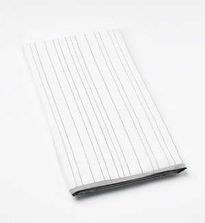 Auggie Painted Stripe Crib Skirt, Grey by Auggie