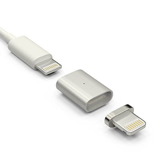 esorio® Lightning Adapter auf Lightning magnetisch Connector in silber - 8
