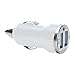 Produktbild Auto-USB-Ladeadapter von Simply für Zigarettenanzünder mit zwei USB-Anschlüssen, ICDC02, mit LED-Licht, 12 V-24 V Eingang, 1 Amp Ausgang, Technologie für Smartphones wie Apple iPhone 7, 7 Plus, 6, 6S, 6 Plus, SE, 5, 5S, 5C und mehr Geräte, weiß