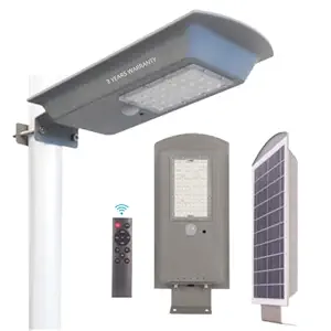 Homehop 80W All in One Solar Street Light Outdoor Waterproof Wall Lamp with Remote,15000mAh (Grey)