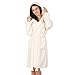 Produktbild DecoKing 23150 Bademantel L Creme Kurz Damen Herren Unisex mit Kapuze Morgenmantel Mikrofaser Weich Leicht Kuschelig Microfaser Fleece Cream Robby