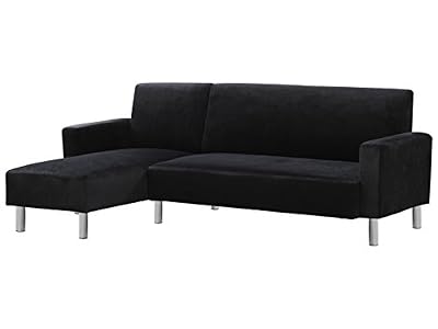 Habitat et Jardin - Canapé d'angle tissu réversible Rio - 4 places - Noir