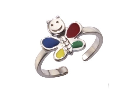 Kinderschmuck Ring Schmetterling aus 925 Sterlingsilber in schönem Geschenkbeutel
