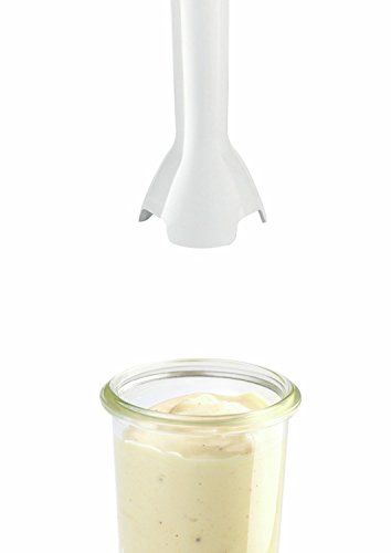 Bosch MSM2623G Stabmixer CleverMixx, 600 W, Vier-Klingen Messer QuattroBlade, Edelstahl-/Mini Mixfuß, weiß/vivid grün - 6